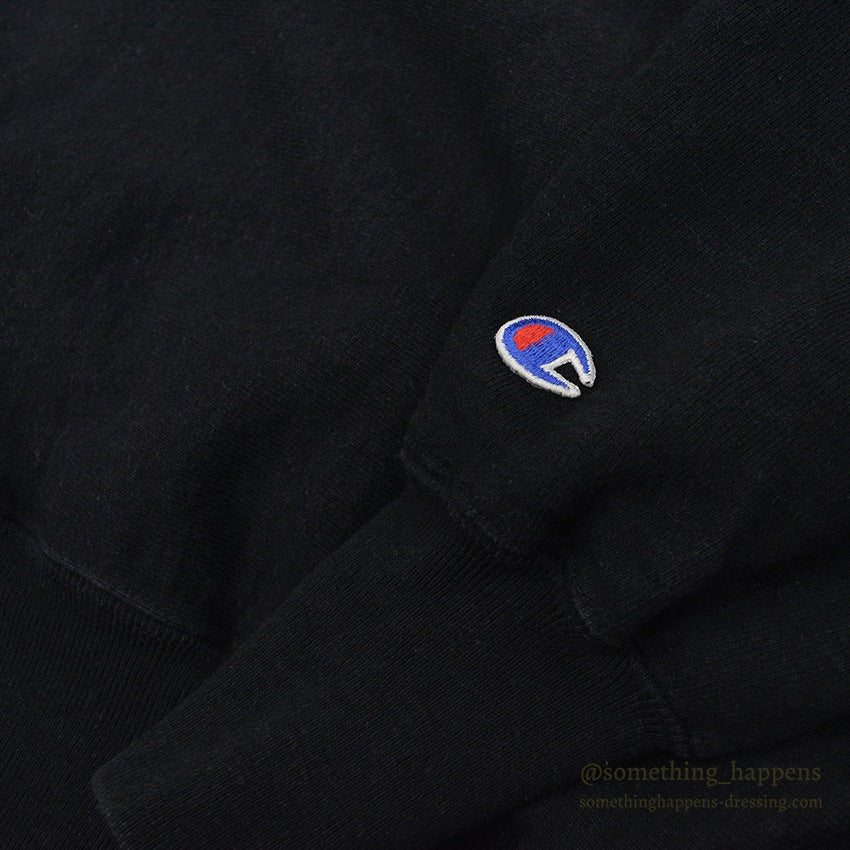 1990's CHAMPION REVERSE WEAVE SWEAT SHIRT BLACK 3 COLOR EYES LOGO ... L