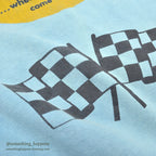 1960's BRENT LEMMON/CHECKERED FLAG 4-POCKET S/S SWEAT SHIRT ... XL