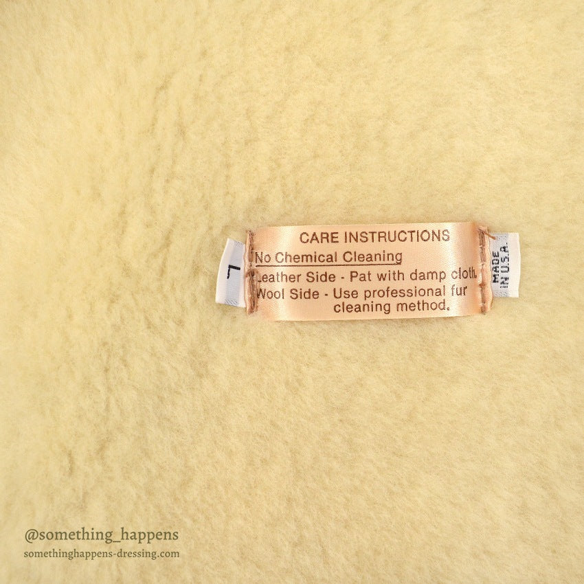 ~1990's DEADSTOCK SAWYER OF NAPA MOUTON SHEARLING VEST...L