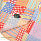 1990's J.CREW PRINT PATCHWORK SHIRT / NICE COLOR ... M