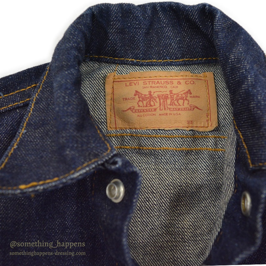 1960's~ LEVI'S BIGE DENIM JACKET FOR KIDS / DOUBLE RED TAB ...