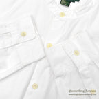 1980's J.CREW NO COLLAR WHITE SHIRT...M