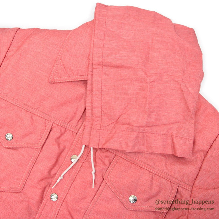 1970's~ BLACK BEAR PRIME GOOSE DOWN NYLON PUFFER JACKET / PINK ... M