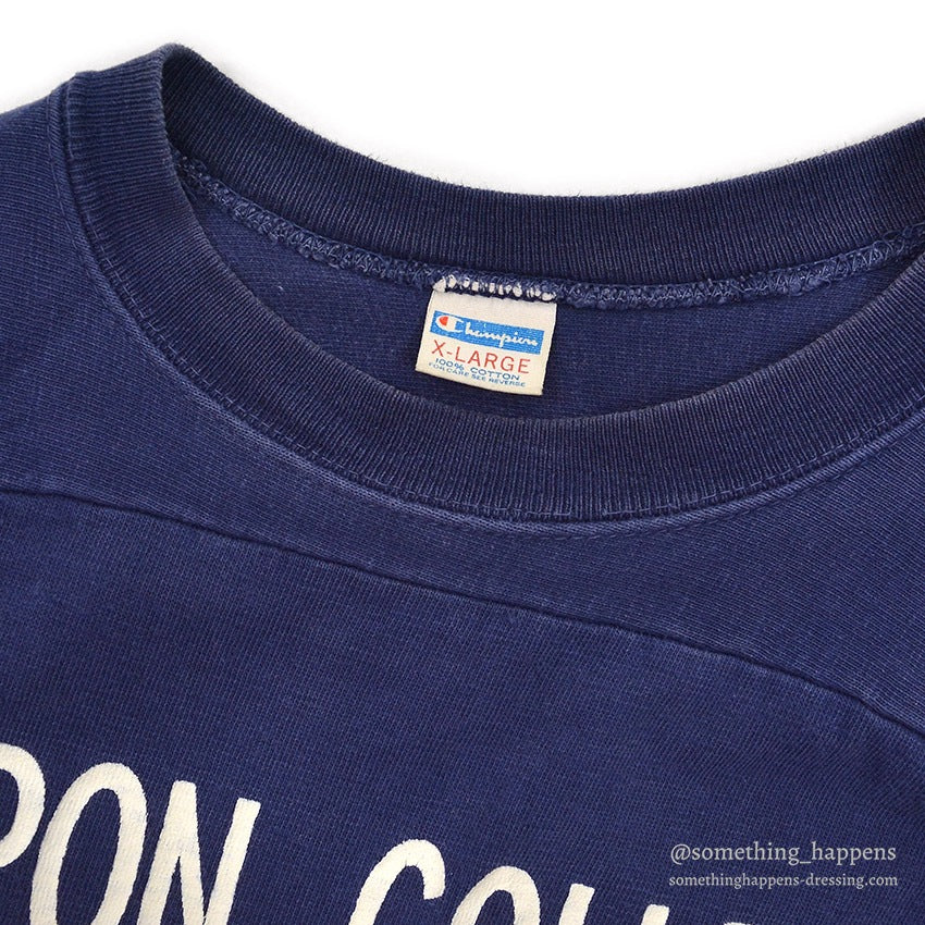 1970's CHAMPION FOOTBALL SHIRT / DARK BLUE...XL