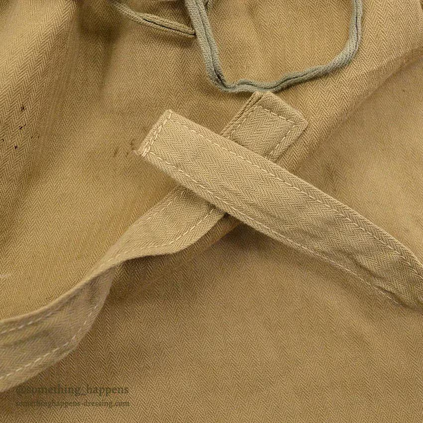 ~1940's AMERICAN RED CROSS LIGHT BROWN HBT APRON DITTY BAG...
