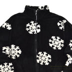 BLACK MOUNTAIN SNOW FLAKE PATTERN FLEECE JACKET...L