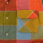 ~1960's Mckey's BLOCK PLAID WOOL SHIRT...