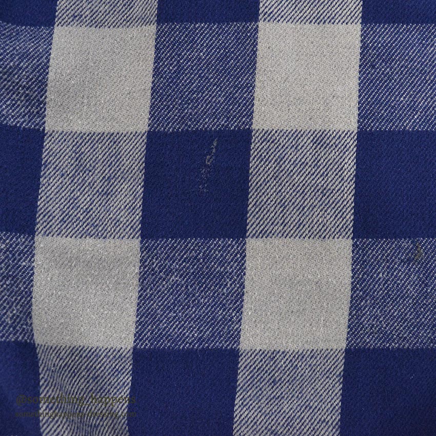 ~1980's FIVE BROTHER HEAVY FLANNEL SHIRT NAVY/GRAY ... XL-TALL