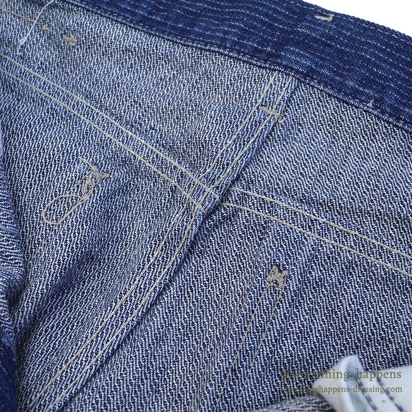 1980's Lee 203 STRIPE DENIM PANTS / TRIM FIT ... W34/L36