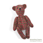OLD QUILTED TEDDY BEAR / RARE...
