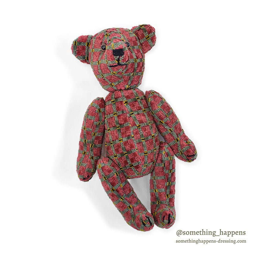 OLD QUILTED TEDDY BEAR / RARE...