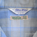 1950's SILVER WINGS RIFLE CLUB PLAID SHIRT... L