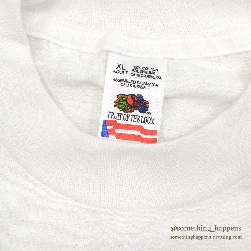 1990's DEADSTOCK FRUIT OF THE LOOM MONA LISA BIRTHDAY ART PRINT T-SHIRT ... XL