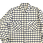 1990's LLBEAN SMALL BLOCK PLAID CHAMOIS CLOTH SHIRT... 151/2