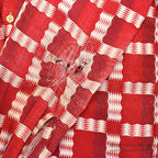 ~1950's GEOMETRIC ZIG ZAG PATTERN PRINT FLANNEL SHIRT...