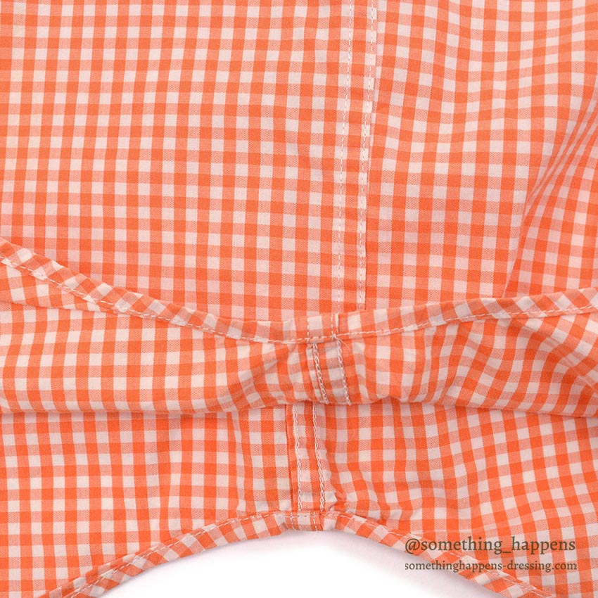 1990's~ GAP ORANGE GINGHAM CHECK B/D SHIRT ... M