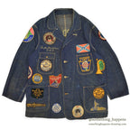 1950's LOTS OF PATCHES DENIM COVERALL...