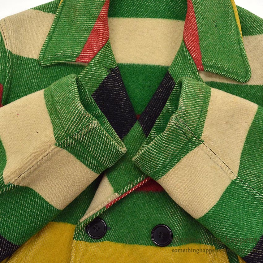 1930's ZERO KING STRIPED WOOL BLANKET JACKET / SHORT STYLE ...