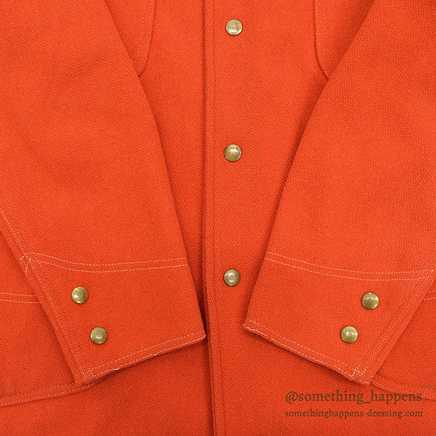 1970's GALLAGHERS ORANGE WOOL COVERALL...XL