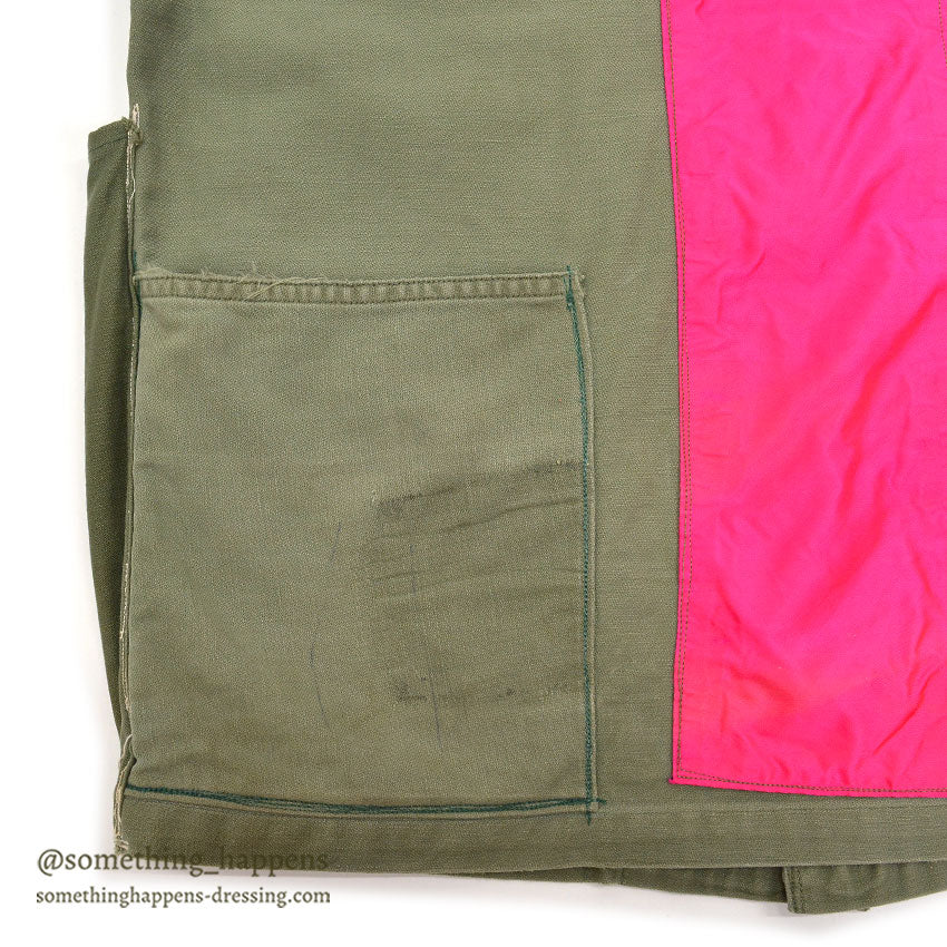 1950's USARMY UTILITY SHIRT MODIFIED FOR PERSONALIZED CYCLING SHIRT...