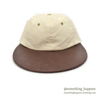 1990's ORVIS CANVAS / LEATHER LONG BILL FISHING CAP / NO LOGO...