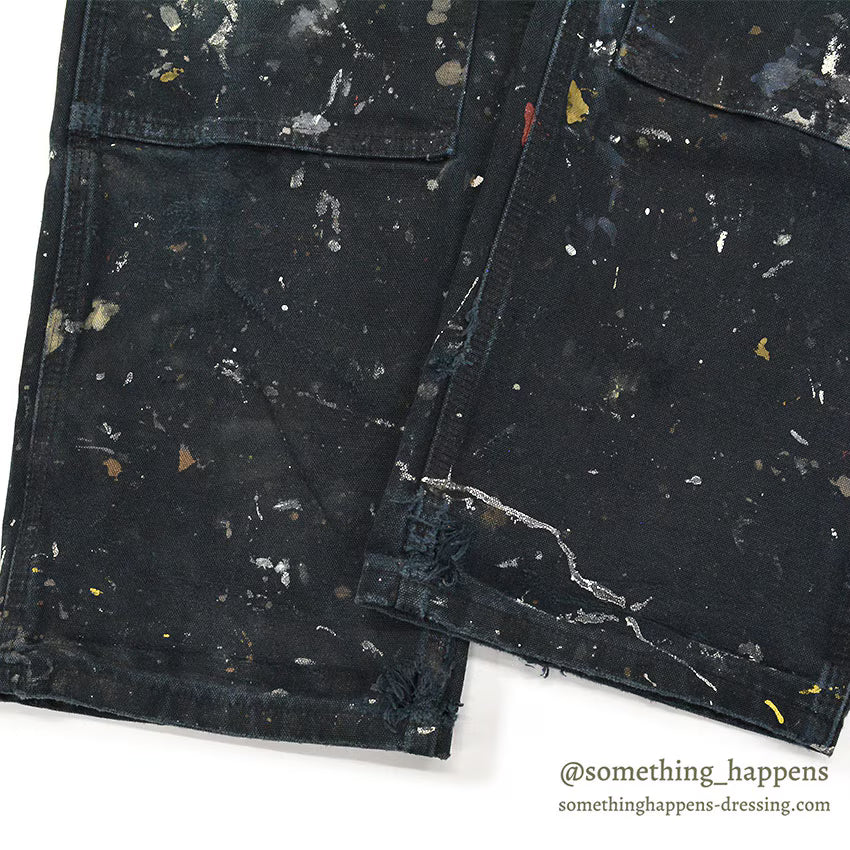 1990's CARHARTT BLACK DOUBLE KNEE DUCK PAINTER PANTS... W31/L31