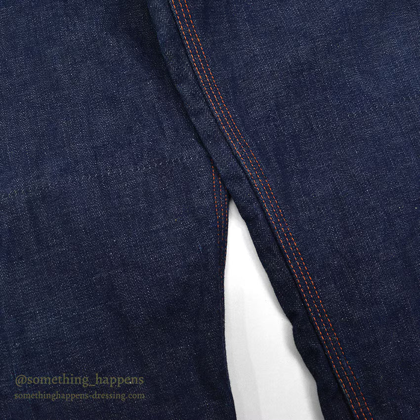 1950's UNKNOWN DOUBLE KNEE DENIM PAINTER PANTS / FLANNEL LINED ... W33/L30