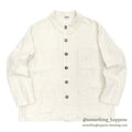 1990's CP SHADES LINEN WORK JACKET / WHITE ... M