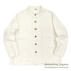 1990's CP SHADES LINEN WORK JACKET / WHITE ... M