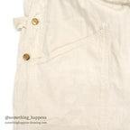 1950's Lee DOUBLE-KNEE OVERALL OFF WHITE / WITH APRON ... W42/L31