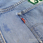 1960's LEVI'S 501 BIGE PATCHWORK / PERSONALIZED REPAIR ... W37/L29
