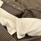 1940's DEADSTOCK PAYDAY WW2 BROWN EXPRESS STRIPED OVERALL / HIGH BACK ... W36/L30