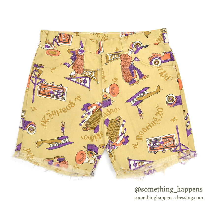 1970's YALE Roaring20's IVY CUT OFF SHORTS ... W34