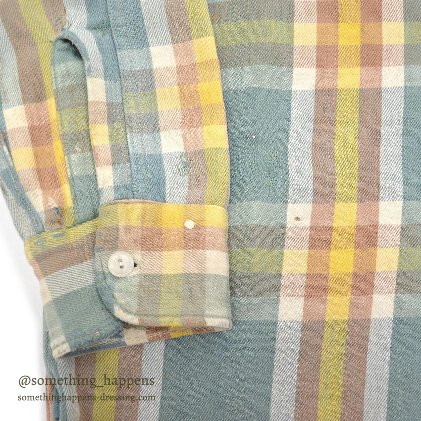 1950's PILGRIM HEAVY FLANNEL SHIRT / PERFECT COLOR COMBO...