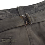1930's BLACK FRISCO PANTS BACKLE BACK / HEAVY COTTON... W31/L29