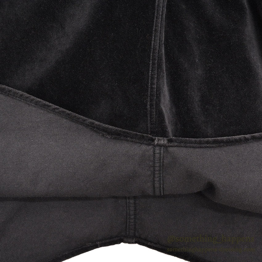 1980's~ BURMA BIBAS BLACK VELOUR SHIRT ... L