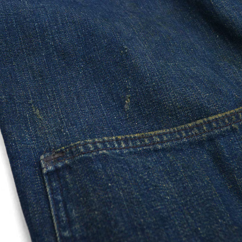 1940s US Navy Shawl Collar Denim Jacket, Dark Navy, Multiple Stencils...