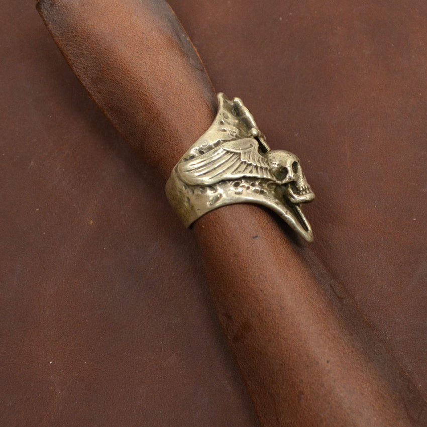 40's~ Skull pilot wings ring ... No. 18