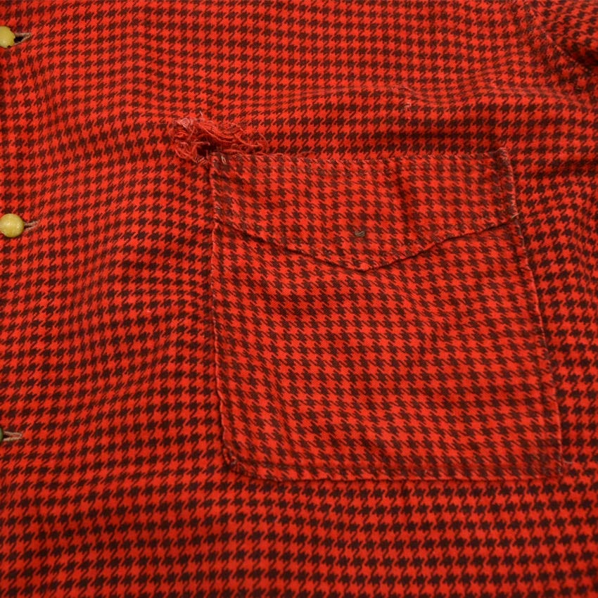~50's Unknown 'Houndstooth' Print Flannel Super Big...