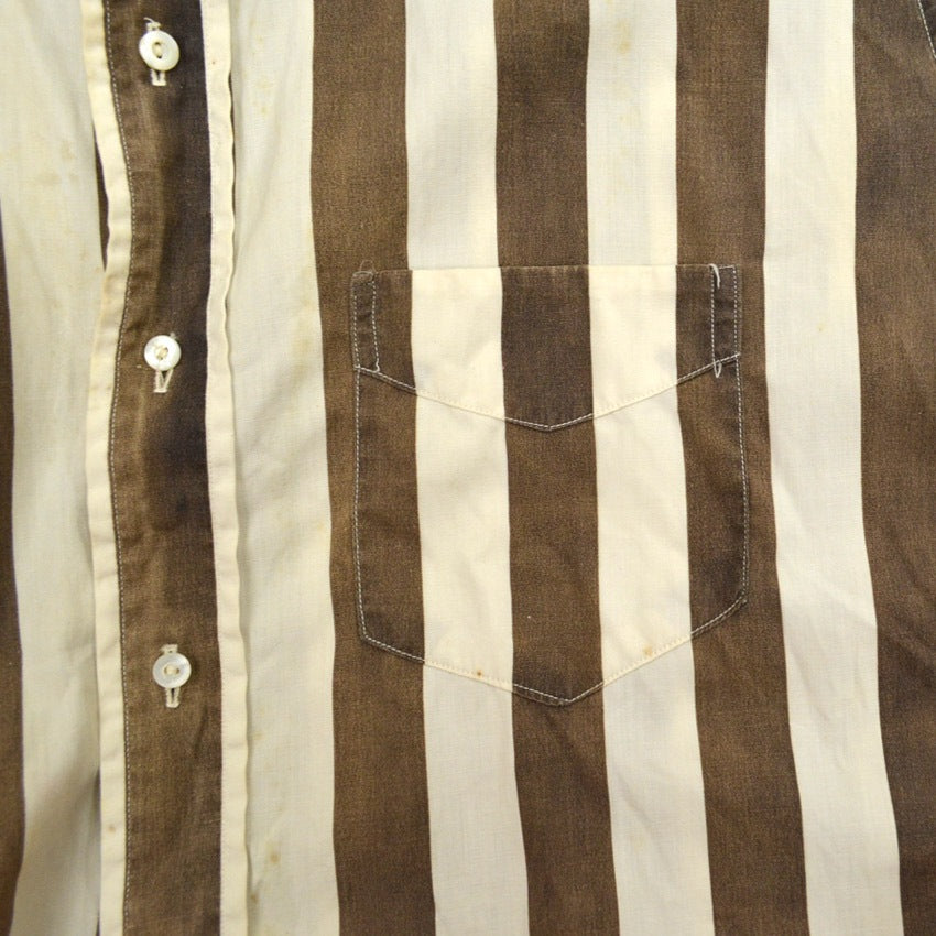 ~40's POWERS STRIPE LONG SLEEVE SHIRT'S... 151/2