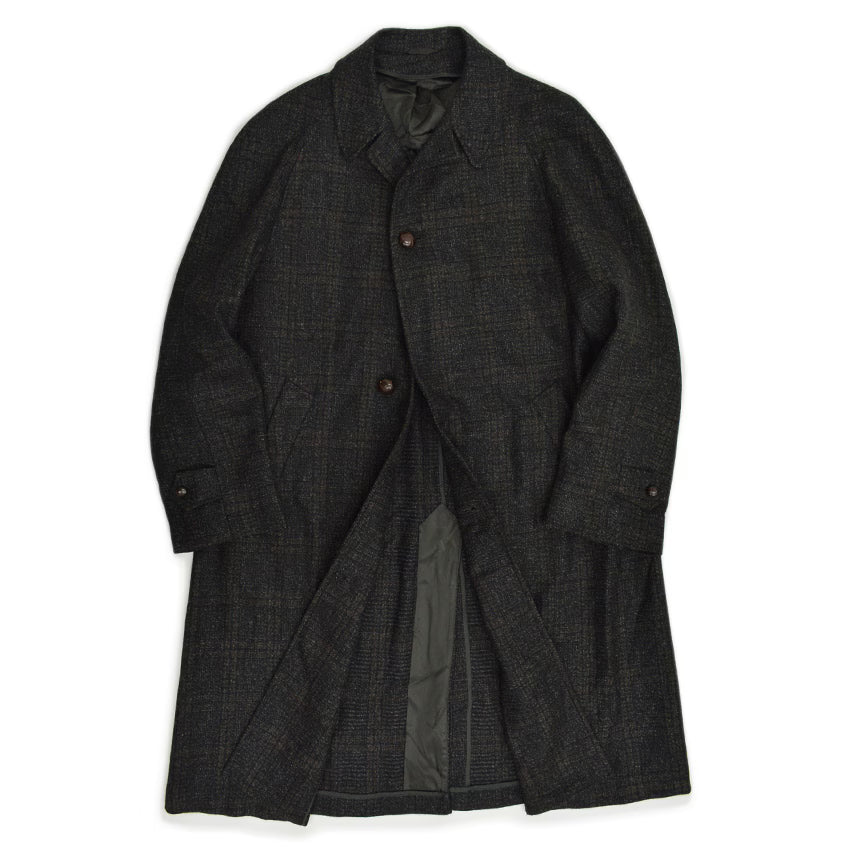 50's Deadstock PENNEYS Black Plaid Wool Coat...