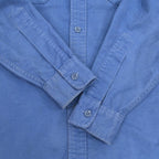 80's LLBean 'CHAMOIS CLOTH SHIRT' Blue... M
