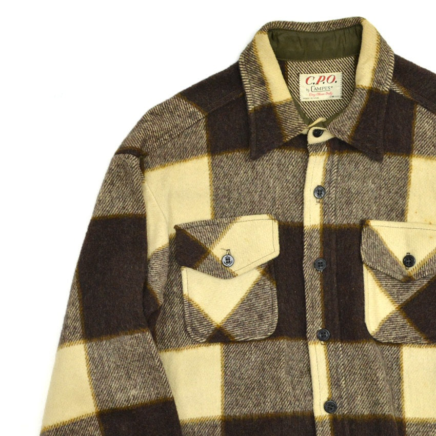 60's Deadstock CPO by CAMPUS Wool Shirt ... M