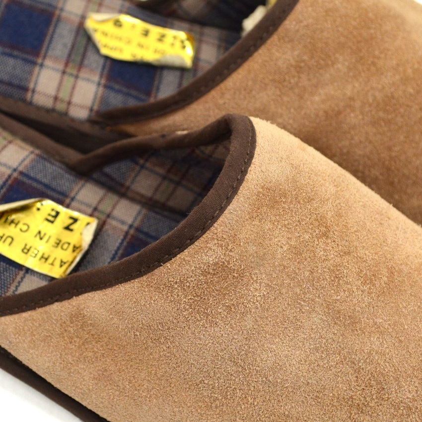 Unused Leather Upper Slippers... Size 9