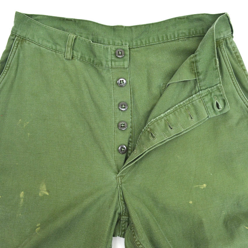 60's USMC P-58 UTILITY COTTON SATEEN TROUSERS... W33×L28