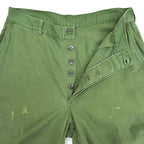 60's USMC P-58 UTILITY COTTON SATEEN TROUSERS... W33×L28