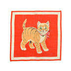 50s-style cat-themed kids' handkerchiefs, set of 3...