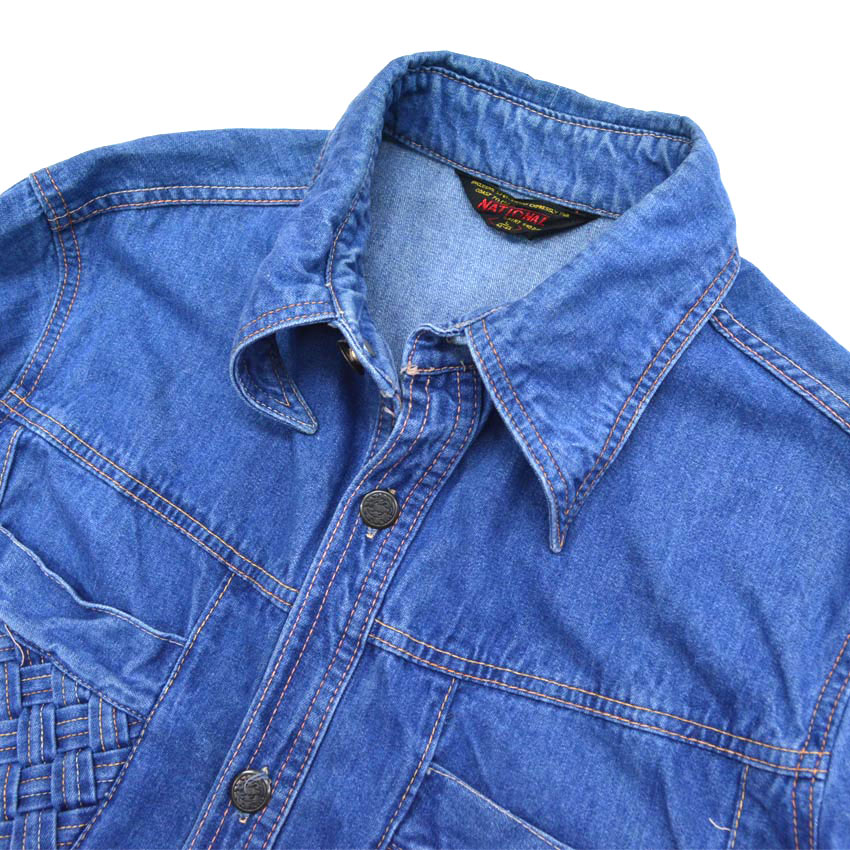 70's NATIONAL Denim Shirt, 70s Culture, Hippie... L