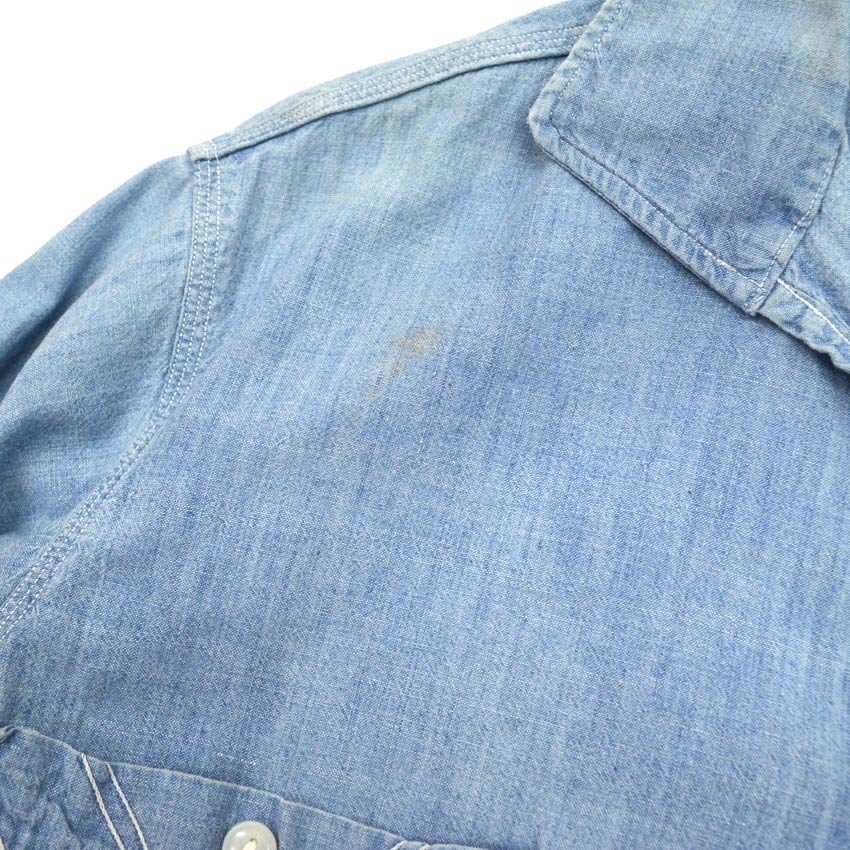 50's BIGMAC PENNEY'S Italian Collar Chambray Shirts...