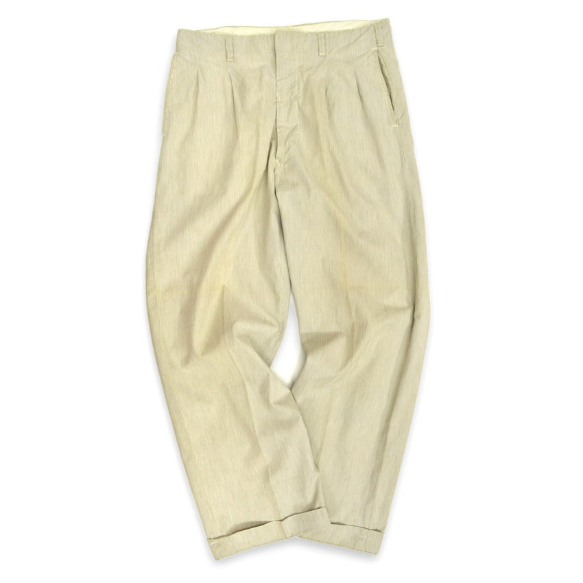 60's LEVI'S Casuals Brown Pin Stripe Cotton Slacks... 31×29